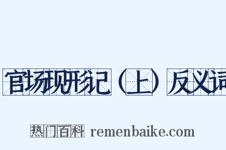 官场现形记（上）反义词是什么意思的图片